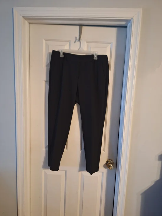 LOFT Curvy Slim Black Ankle-Length Trousers 12 - Picture 1 of 6